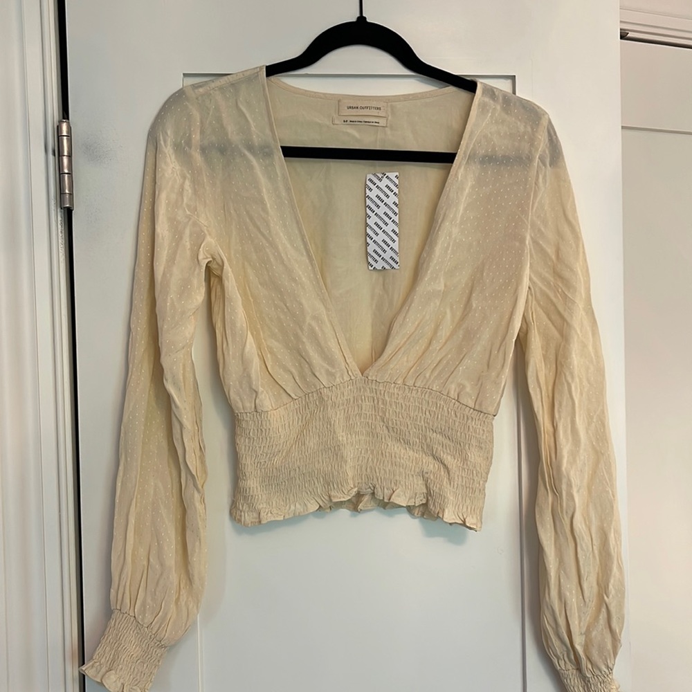 Urban outfitters sheer patterned top